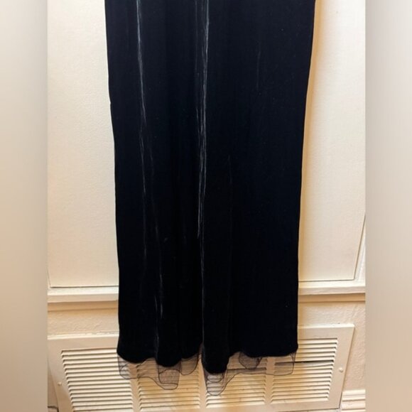 Vintage Y2K Bergdorf Goodman Rosa Nichols Silk Blend Velvet Maxi Slip Dress S - Picture 14 of 16